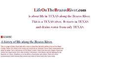 Desktop Screenshot of lifeonthebrazosriver.com